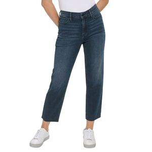 Calvin Klein Jeans High Rise Straight Leg with Raw‎ Hem 24 Inseam Jean